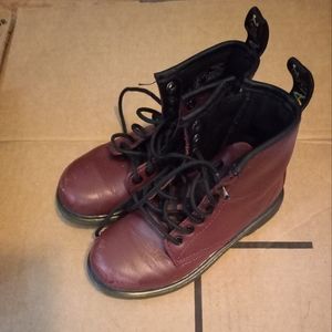 Girls Maroon Dr. Marten's